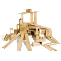 2015 Nuevos bloques huecos de madera de los cabritos, juguetes preescolares del bloque de madera, bloques grandes de madera